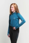 youth disrupt base layer top cerulean front left close performa ride