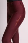 evolve riding tights burgundy left close performa ride