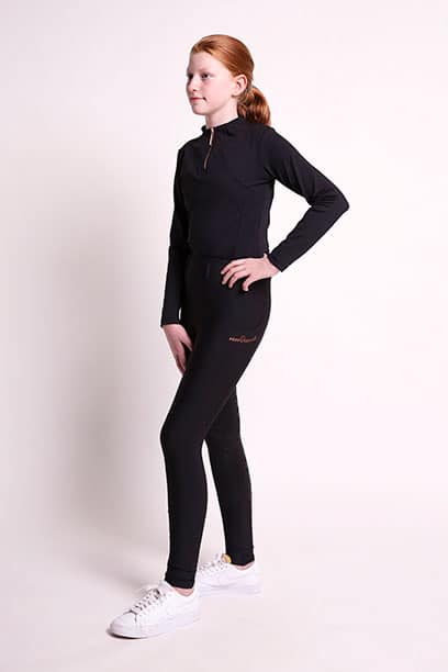 youth evolve horse riding tights front left performa ride