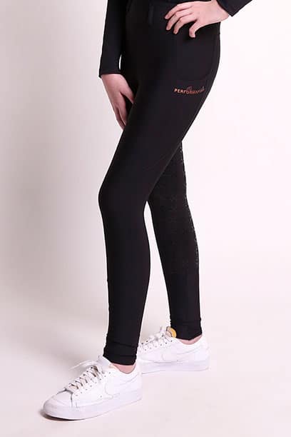 youth evolve horse riding tights left performa ride