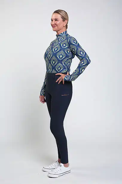 peacock print technical shirt front left performa ride